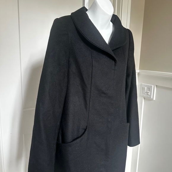 QUINCE Black Italian Wool Cacoon Coat Sz S NWT $190!! - Picture 5 of 6